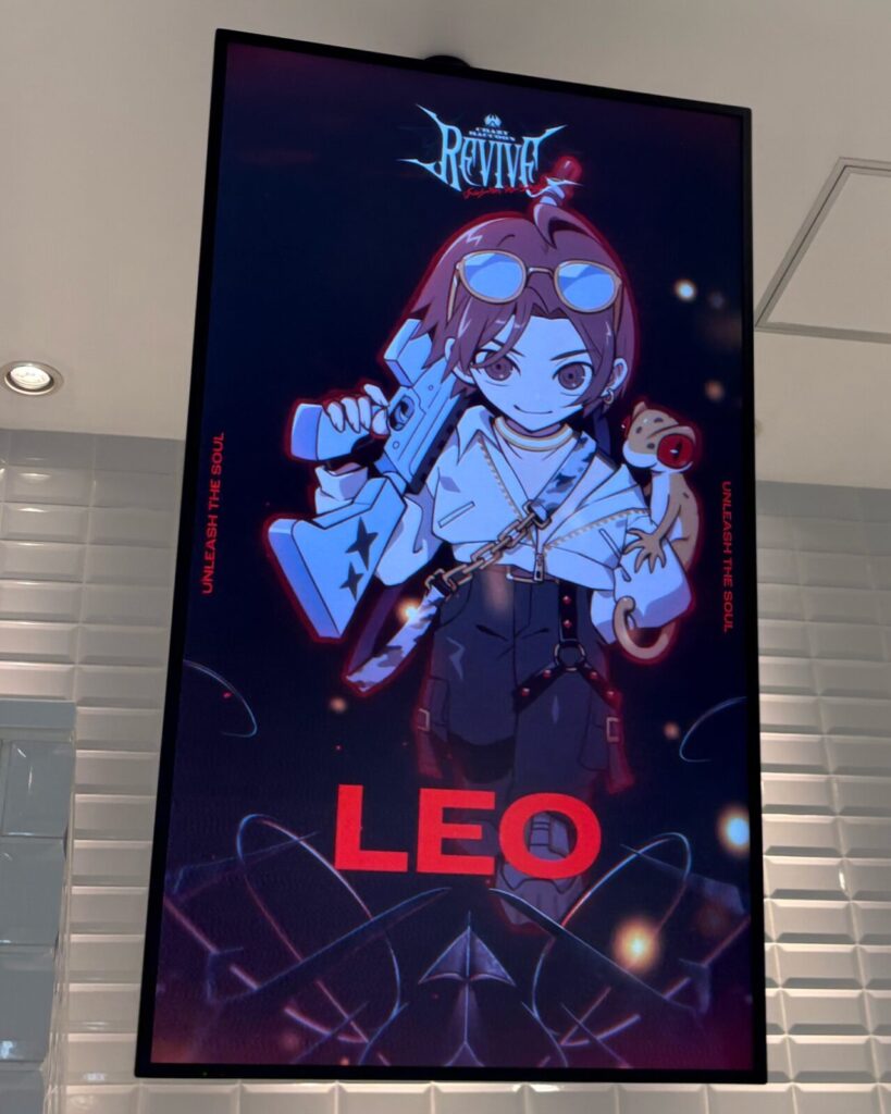 店内モニター①。（LEO様は撮らないと）